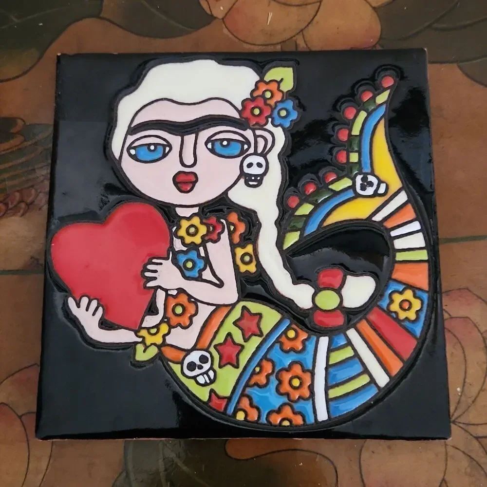 Day of the Dead Mermaid Tile